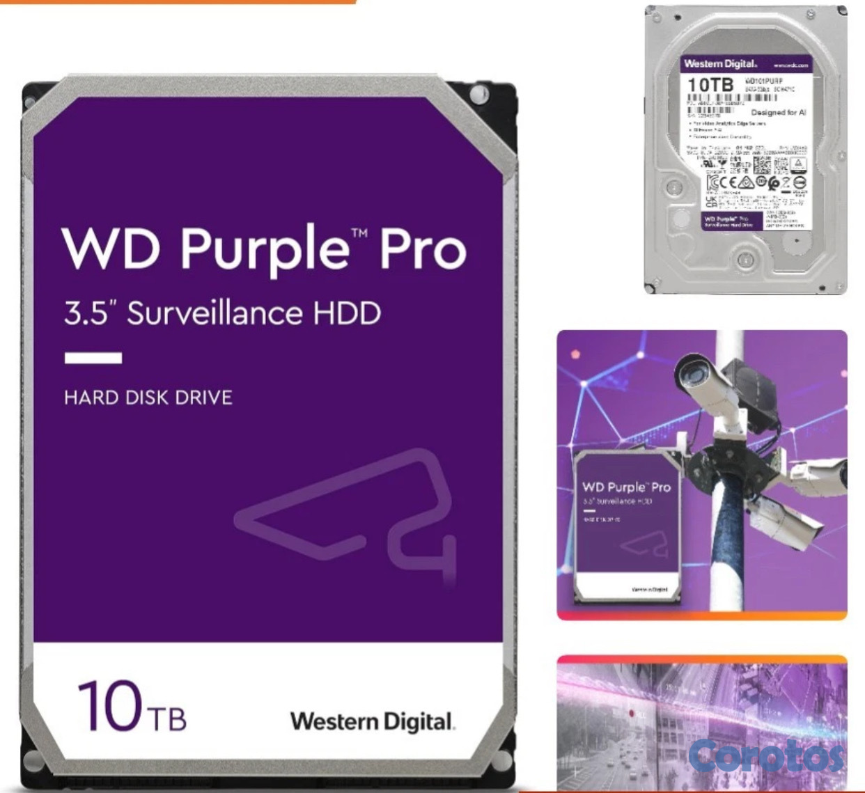 camaras y audio - disco duro sata HDD purpura 10TB  1