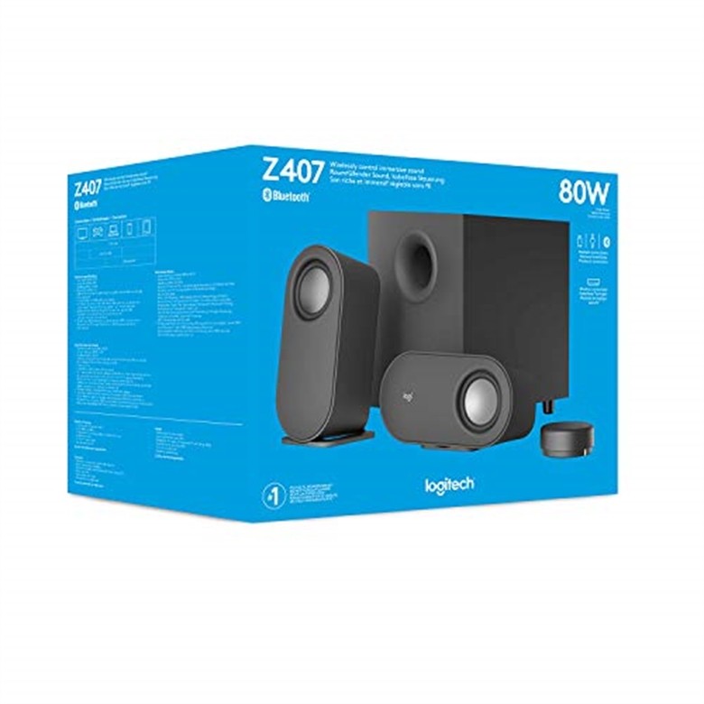camaras y audio - Bocina Logitech z407 a Bluetooth de 80W de 2.1 canales Nueva 1