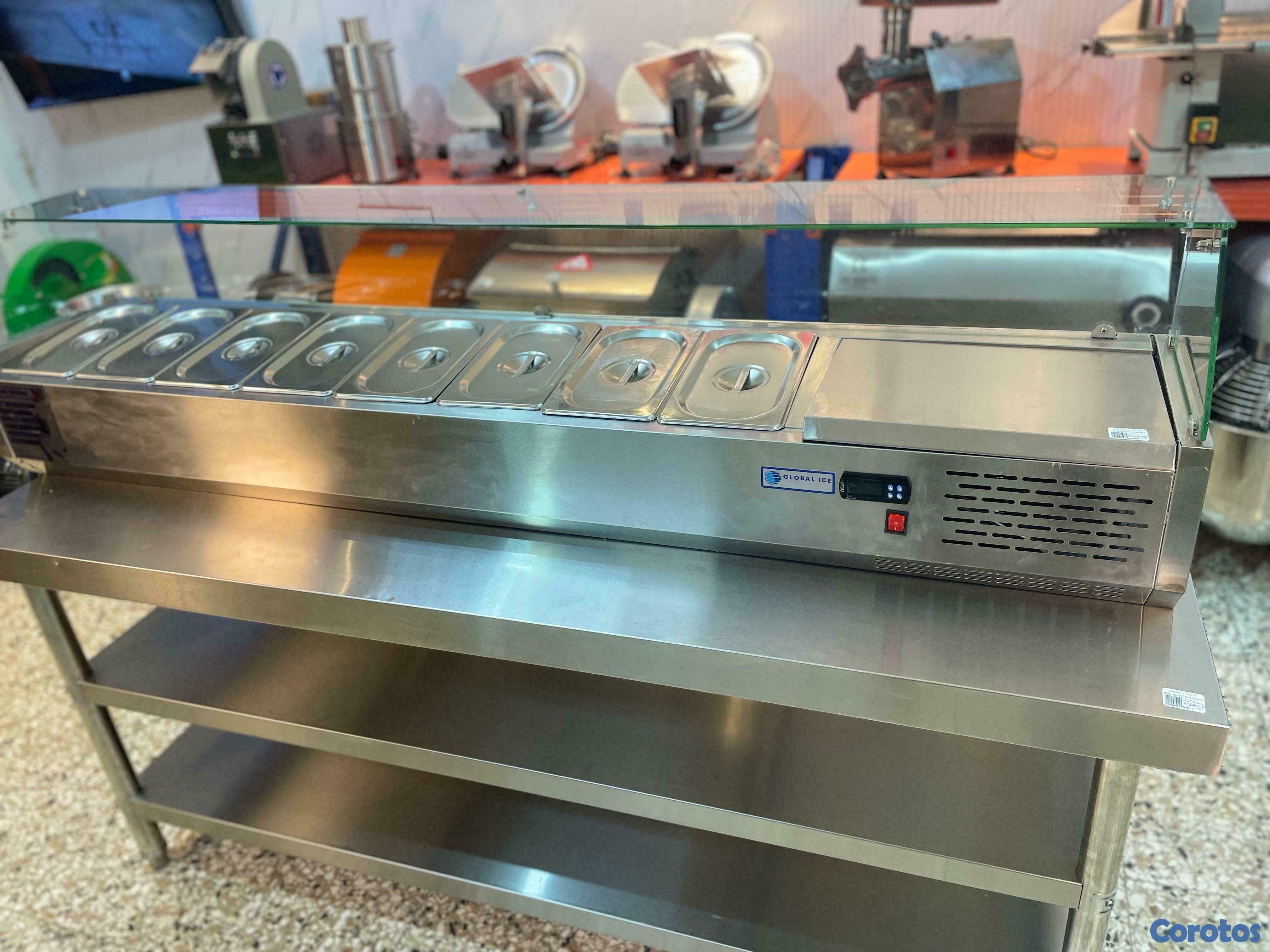 equipos profesionales - Ensaladera exhibidora vitrina fria barra ensaladas 7