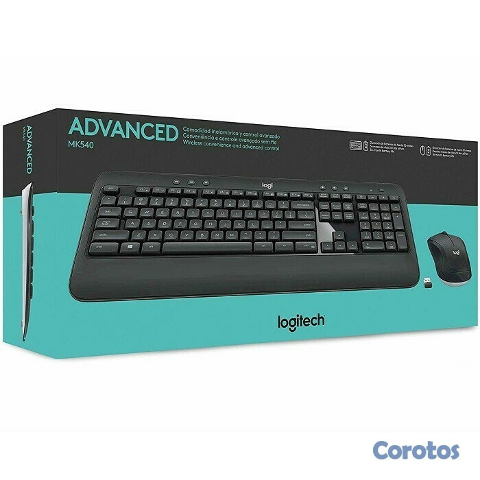 computadoras y laptops - TECLADO MOUSE LOGITECH MK540 ESPAÑOL USB WIRELESS RECEIVER 2.4GHZ WIRELESS 1