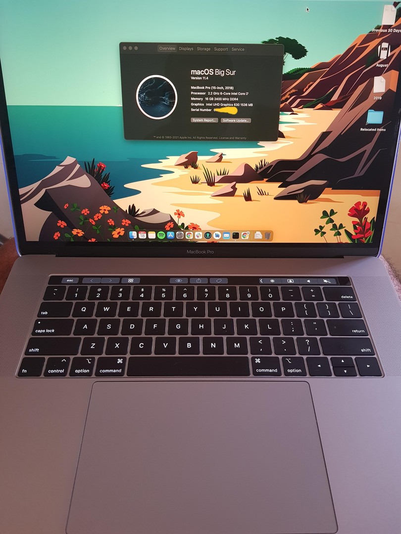 computadoras y laptops - MacBook Pro 15" Mid 2018 Space Grey