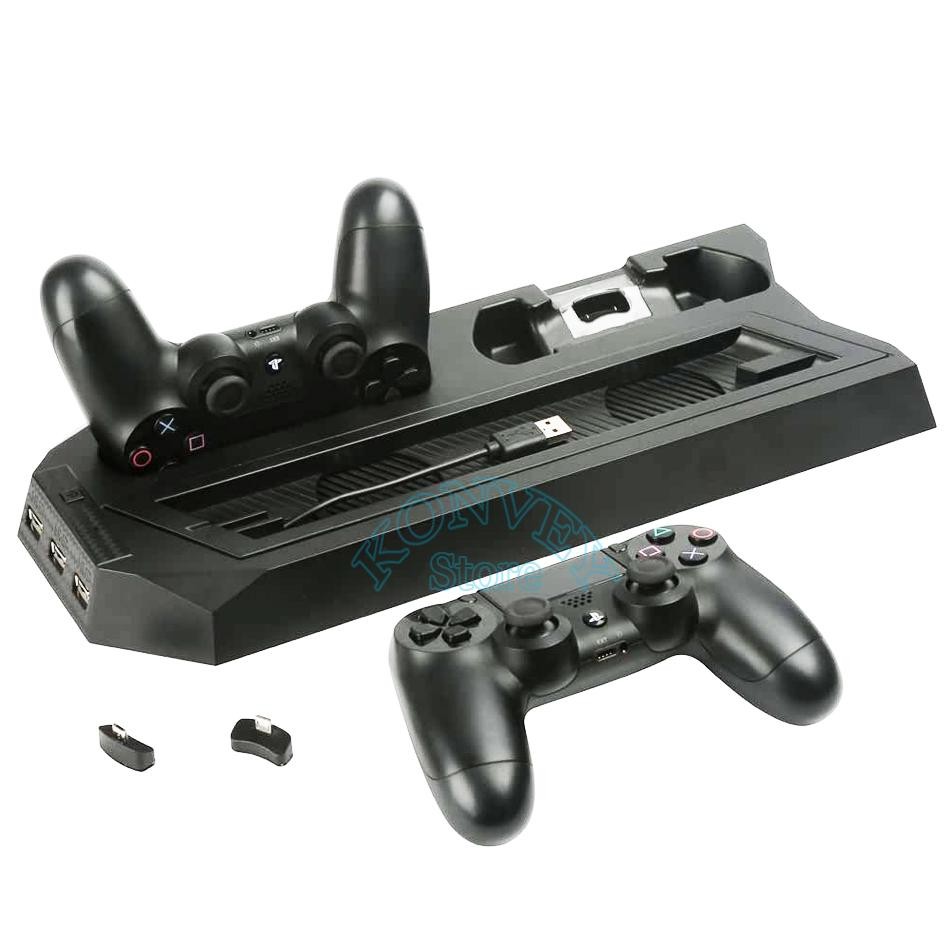 consolas y videojuegos - PS4 Slim y Pro Soporte de consola Disipador de calor Base Play Station cargador 1