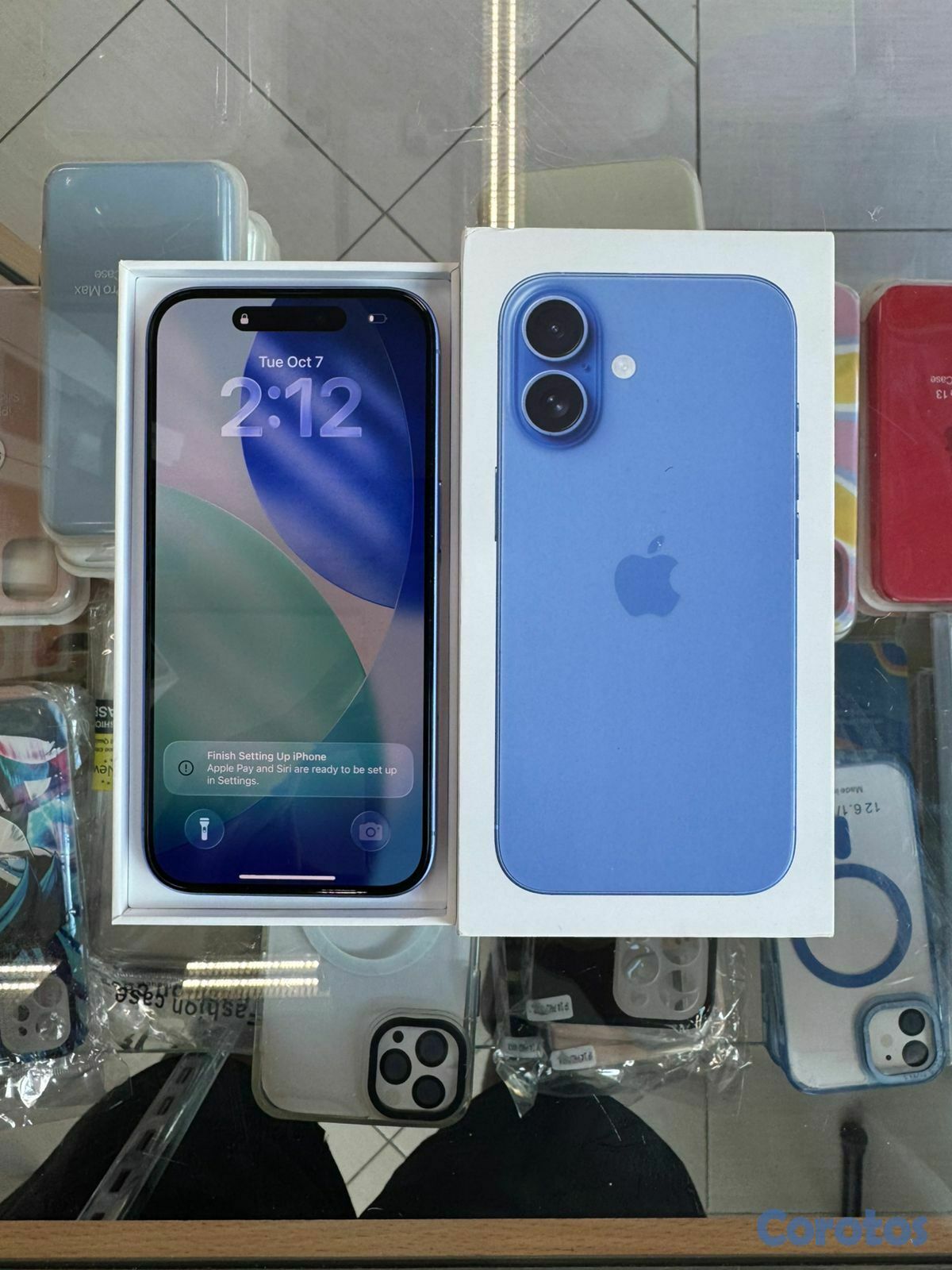 celulares y tabletas - iphone 16 azul 128 GB Desbloqueado. 1