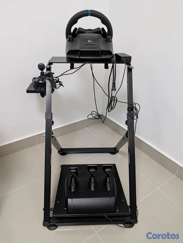 consolas y videojuegos - Logitech G923 + Shifter y stand plegable  8