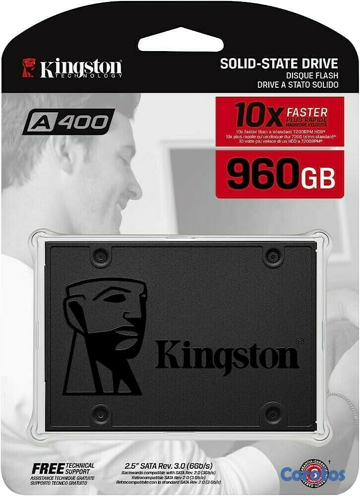 computadoras y laptops - DISCO DE ESTADO SOLIDO KINGSTON SSD 960GB, 2.5", SATA3 2
