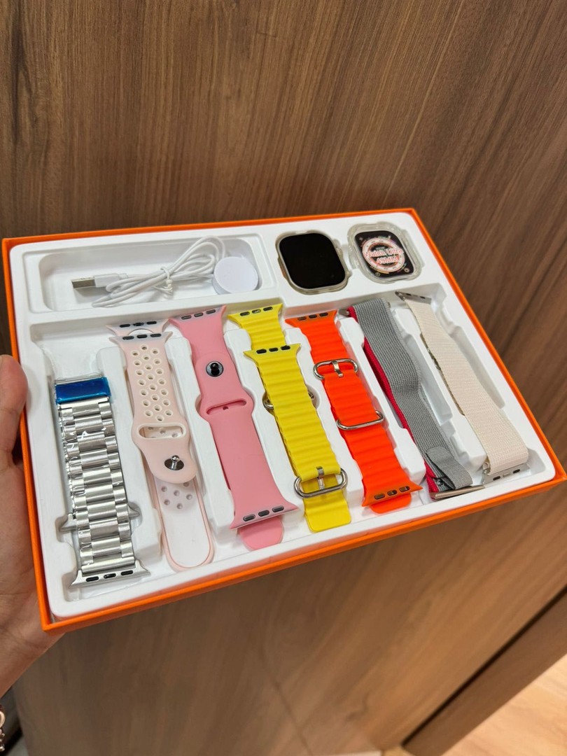 otros electronicos - Combo Smart Watch Ultra 49mm, Rejoj + 7 pulseras (somos tienda)