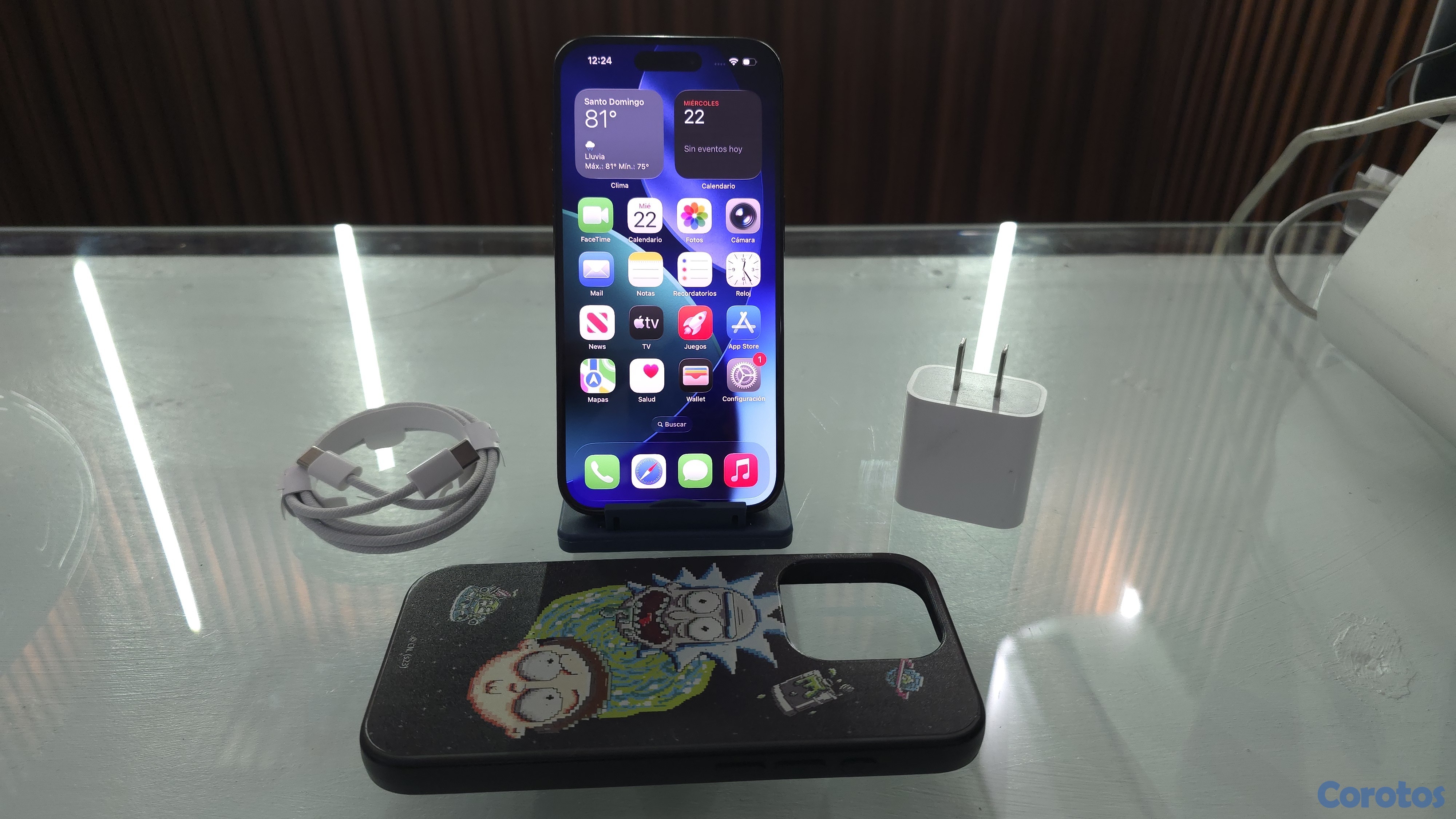 celulares y tabletas - iPhone 15 Pro 128GB Negro desbloqueado Sim Fisico  1
