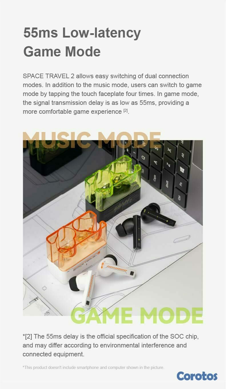 camaras y audio - Moondrop Space Travel 2 TWS Earbuds Bluetooth 6.0 9