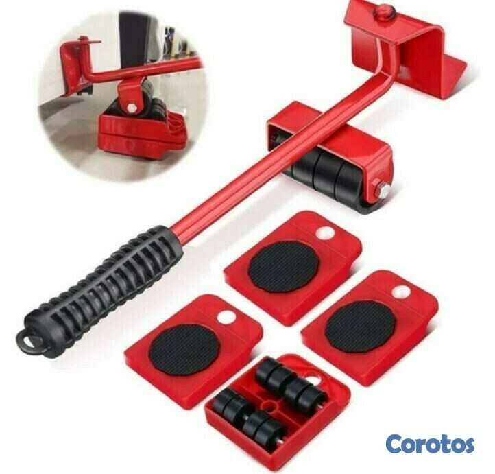 herramientas, jardines y exterior - Base con ruedas para mover electrodomestico Palanca Elevador  1