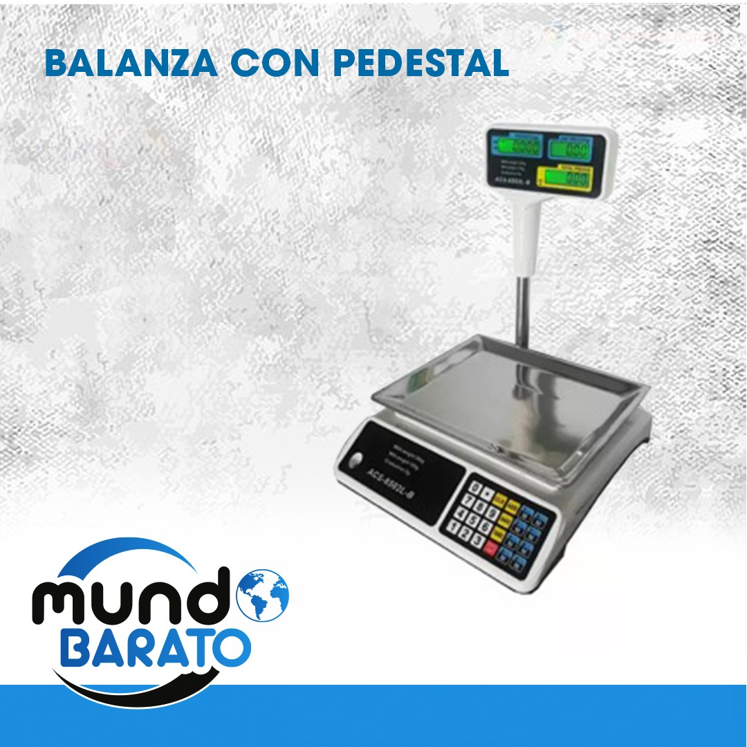 electrodomesticos - Balanza de Mesa Electrónica con Torre para ver precio. Capacidad 30kg  0