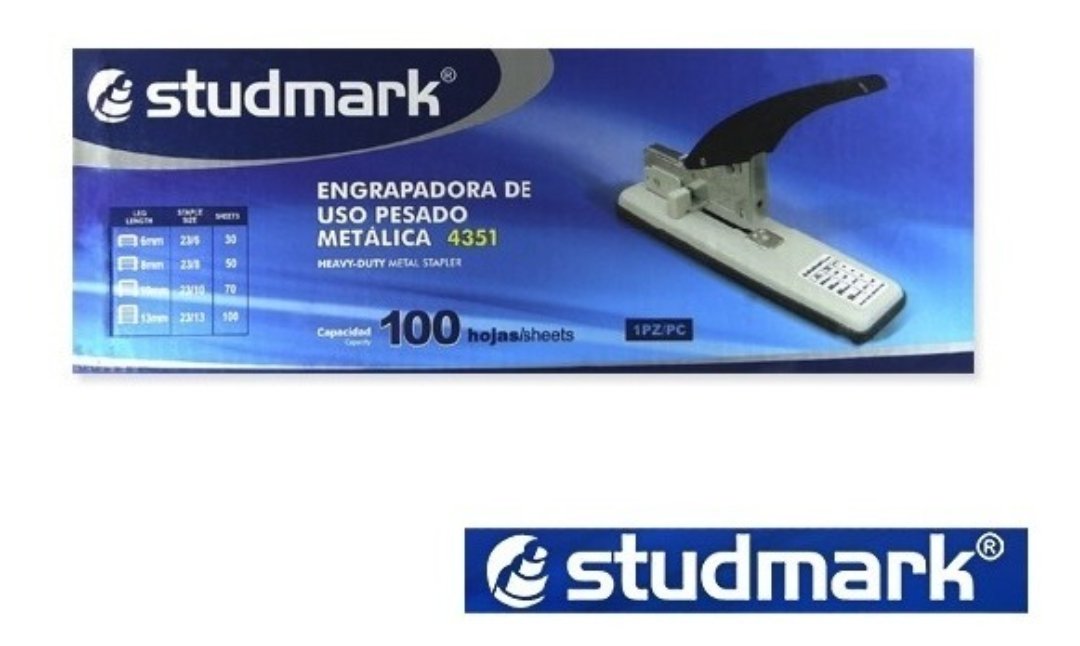 computadoras y laptops - ENGRAPADORA STUDMARK DE USO PESADO DE METAL, PARA 100 HOJAS A LA VEZ 4351