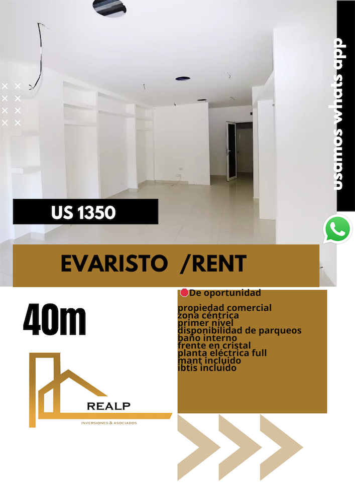 oficinas y locales comerciales - Local en primer nivel Evaristo  0