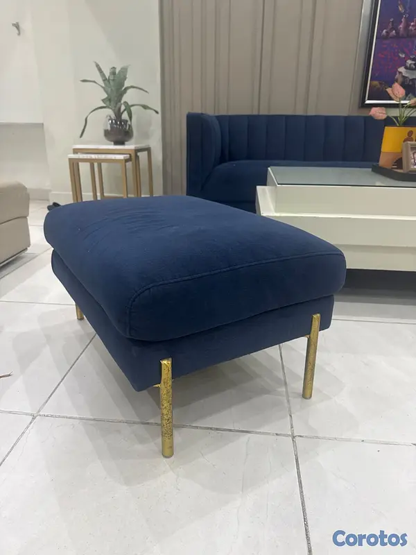 muebles y colchones - Sofa de 3 asientos con othman, Ilumel  6