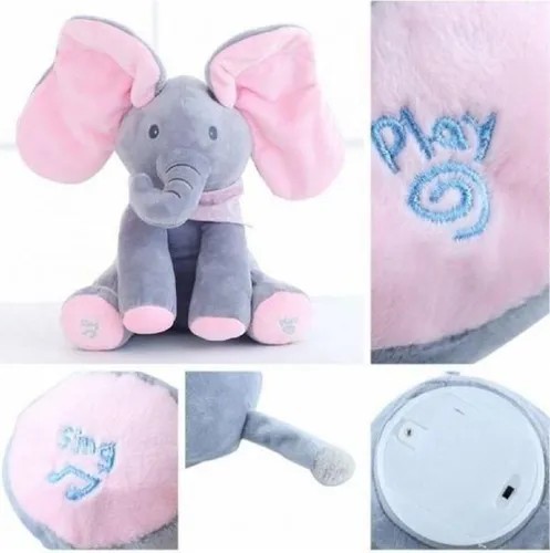 juguetes - Elefante animado de peluche interactivo Canta y Mueve juguete regalo bebe niño 6
