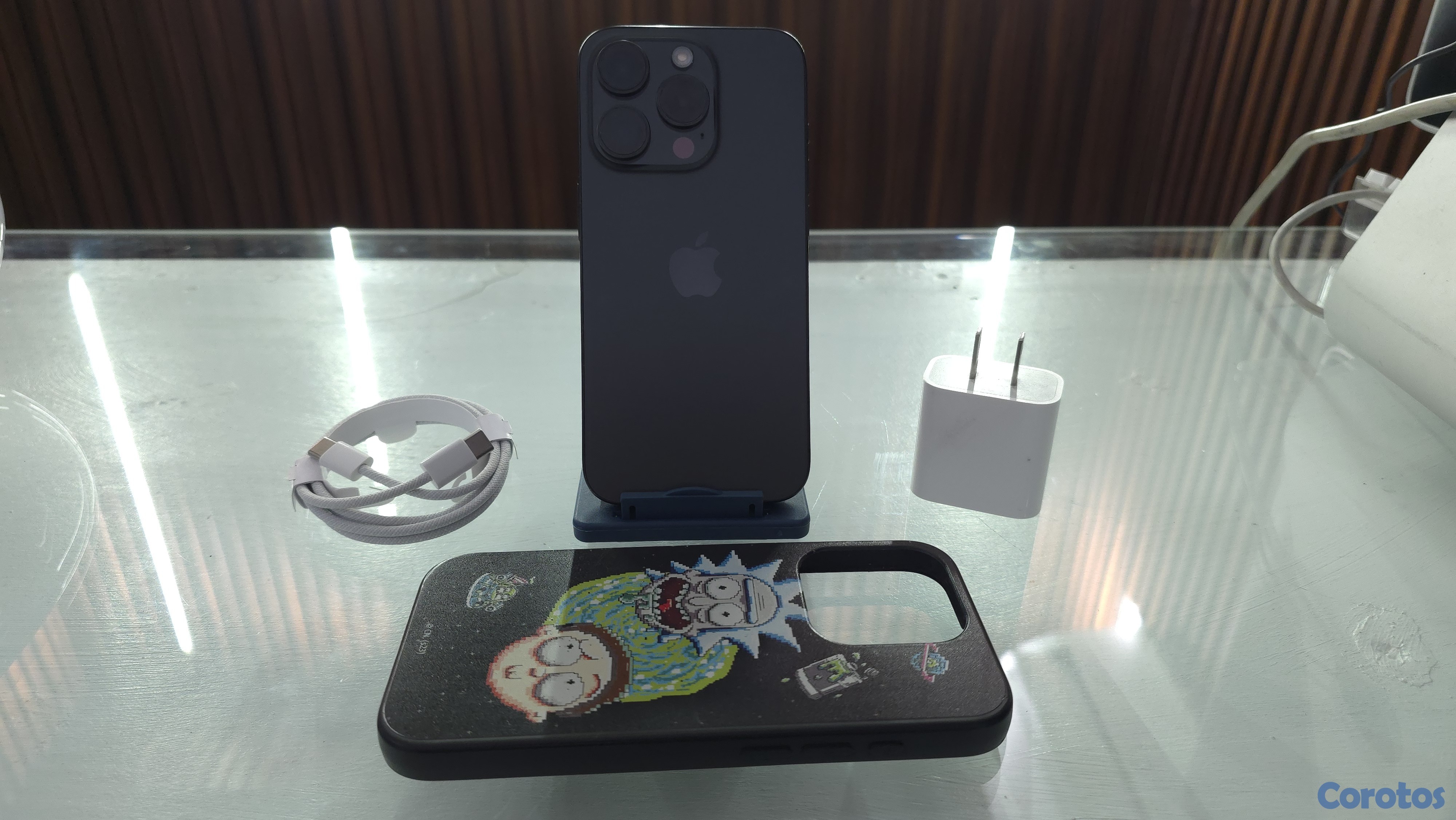 celulares y tabletas - iPhone 15 Pro 128GB Negro desbloqueado Sim Fisico  2