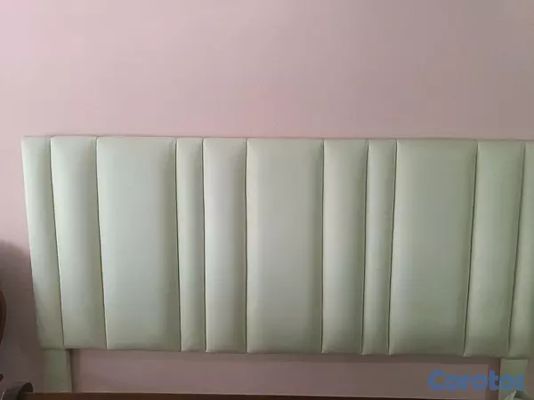 muebles y colchones - Espaldar cama King color blanco hueso 2