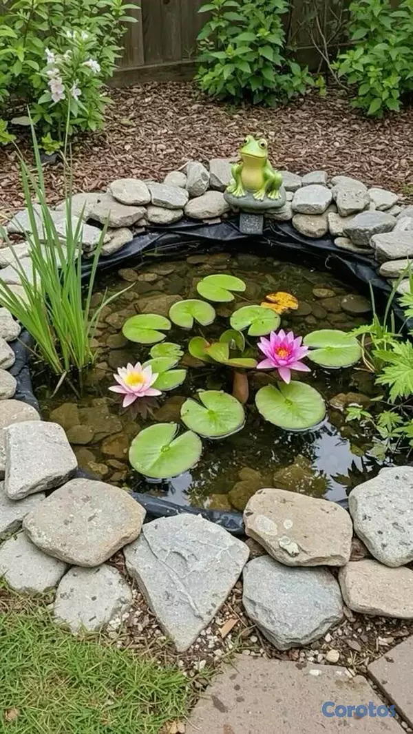 arte y antigüedades - estanques de agua con cascadas  3