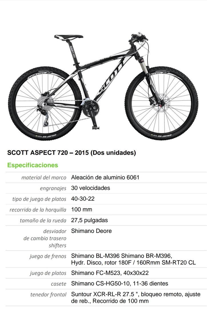 bicicletas y accesorios - Bicicletas  Scott Aspect 720 - 2015