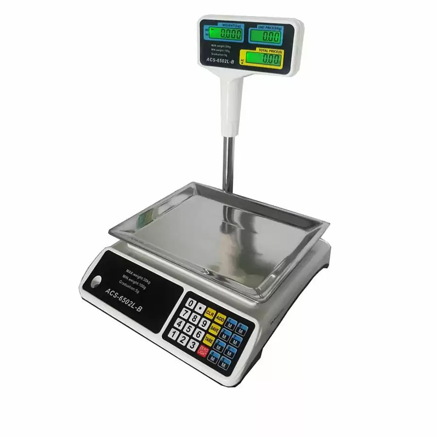 electrodomesticos - Balanza de Mesa Electrónica con Torre para ver precio. Capacidad 30kg  1