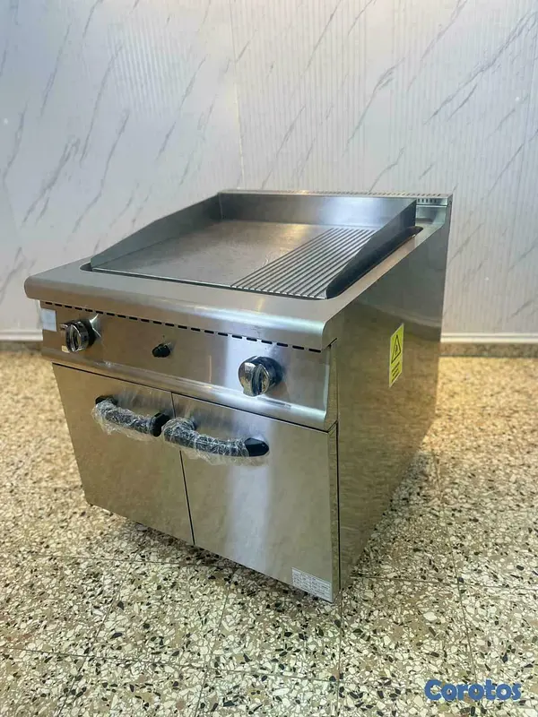 equipos profesionales - Estufa Plancha a Gas Industrial carnes vegetales  6