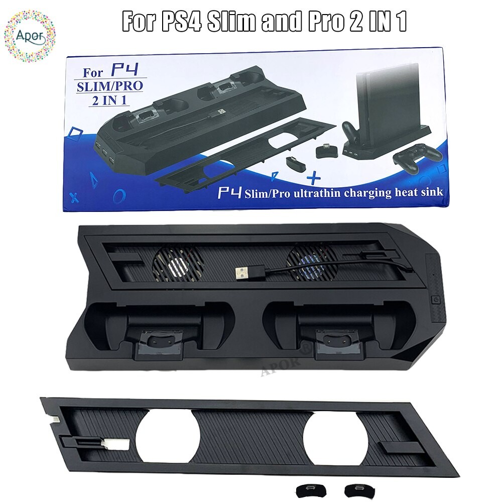 consolas y videojuegos - PS4 Slim y Pro Soporte de consola Disipador de calor Base Play Station cargador 4
