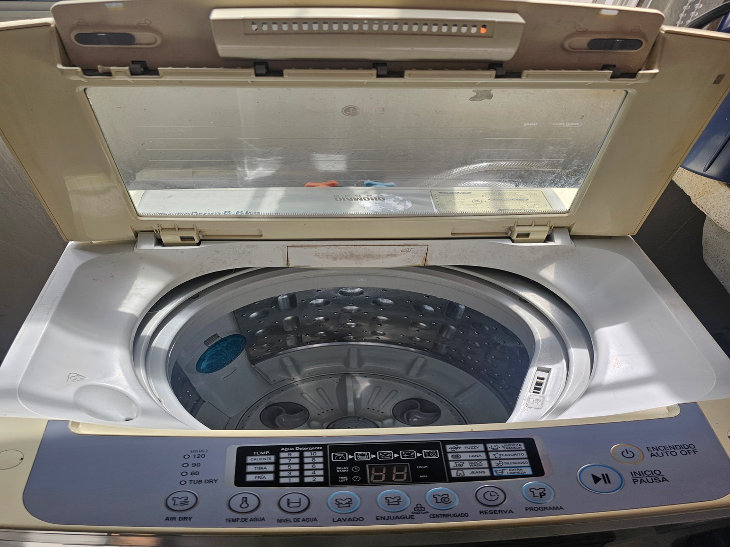 electrodomesticos - Lavadora Automatica LG, blanca, 19lbs, lavado poderoso 4