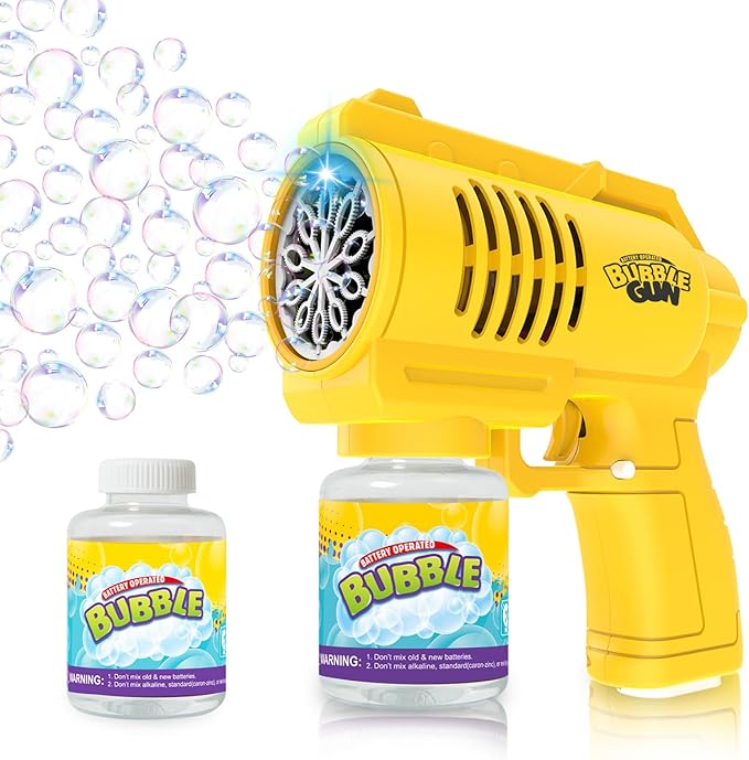 juguetes - Pistola de Burbujas de 10 Orificios para Niños