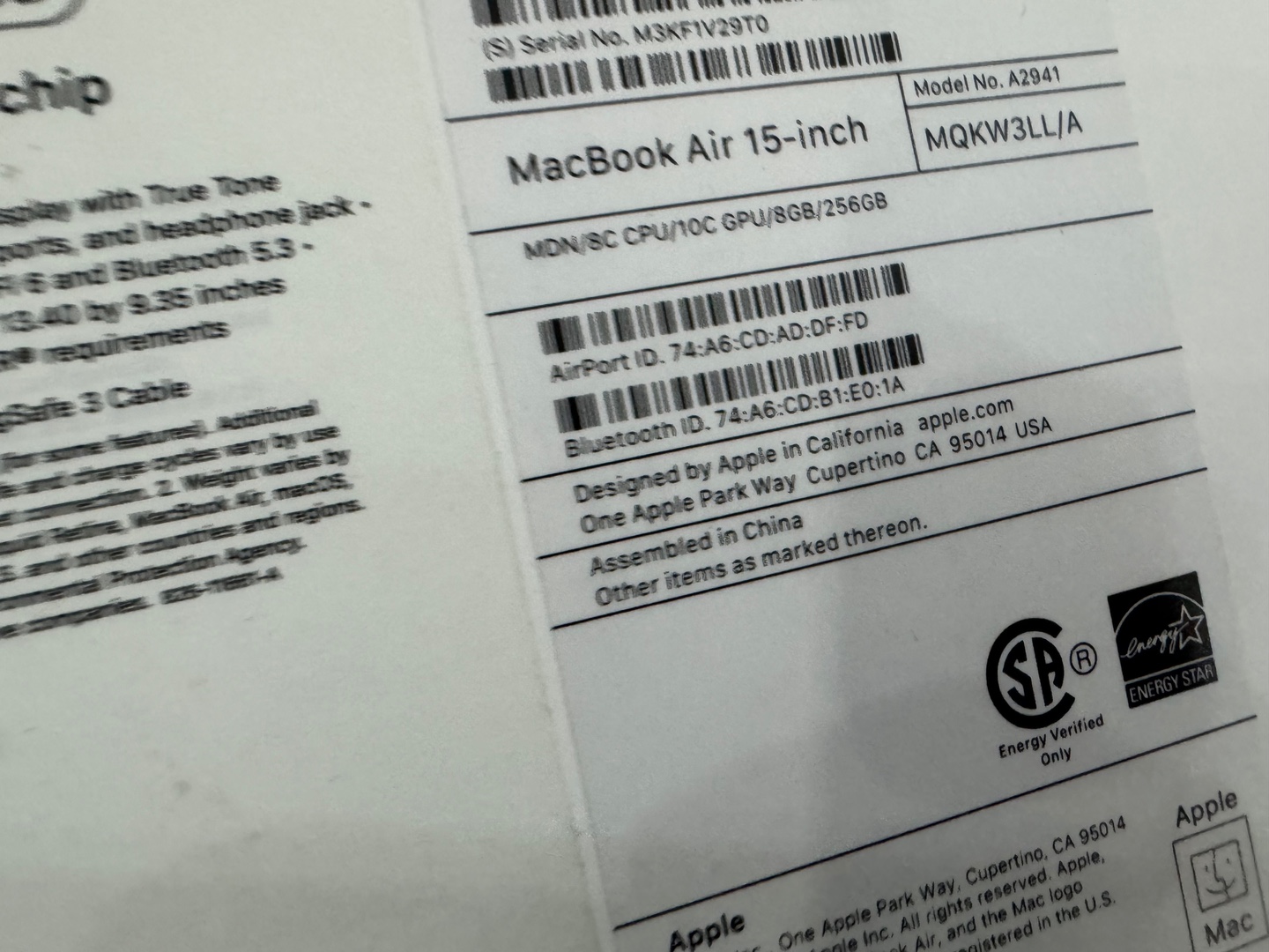 celulares y tabletas - MacBook Air 15 - inch 2023 M2 Apple chip/ 256gb/ 8gb Ram Midnight Sellada 1