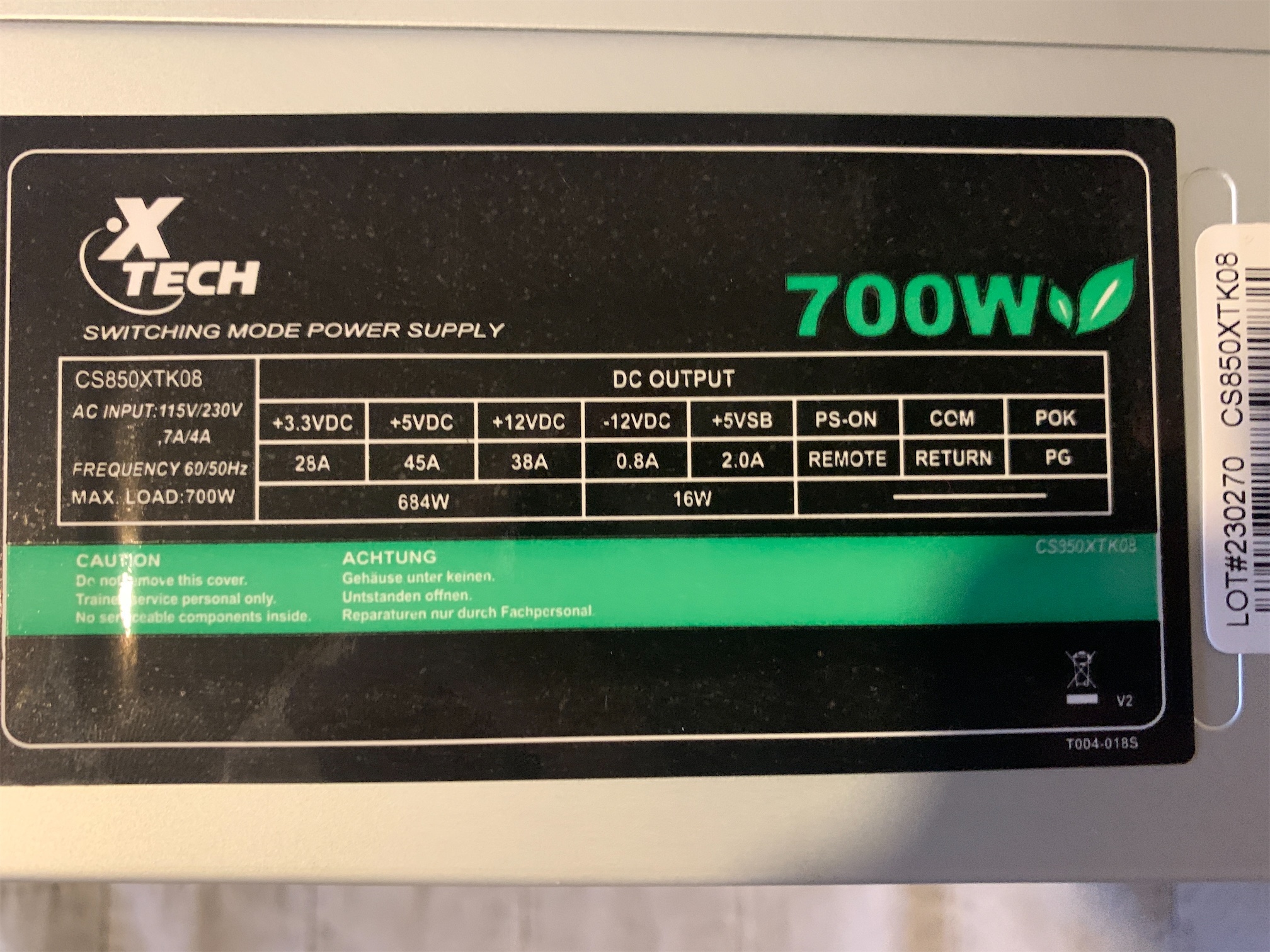 accesorios para electronica - Power supply 700w Xtech 1