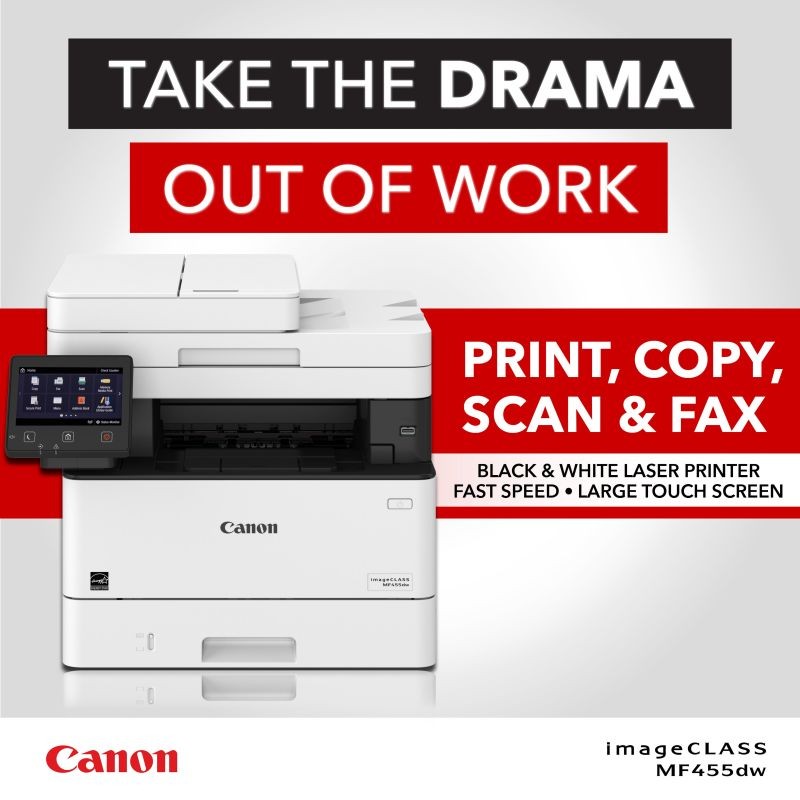 impresoras y scanners - MULTIFUNCIONAL CANON  MF455dw, DUPLEX,INALAMBRICA, PANTALLA TOUCHO,IMPRIME ,COPI 0
