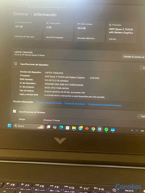 computadoras y laptops - Laptop Victus 5