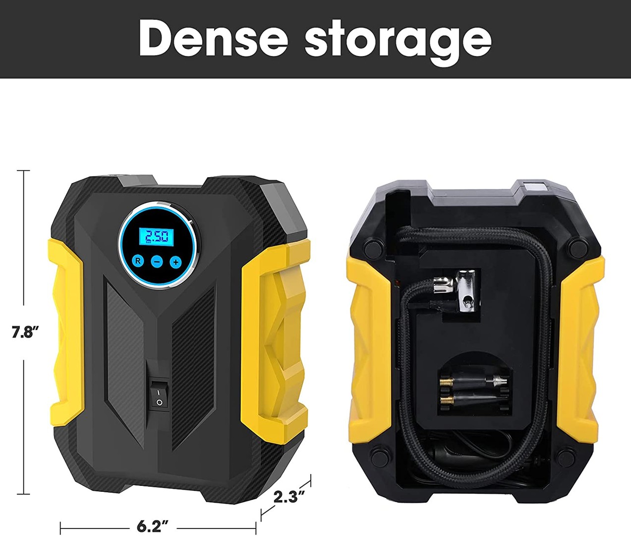 herramientas, jardines y exterior - Compresor De Aire Digital Para Auto Bomba Infladora Portátil  4