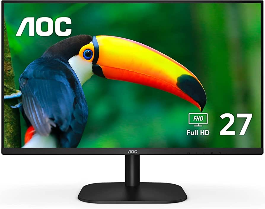 computadoras y laptops - MONITOR AOC 27 PULG. IPS , BORDERLESS (SIN BOLDES)1920X1080 75HZ, 16:9, VGA, HDM 2