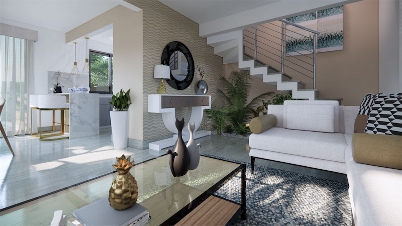 casas vacacionales y villas - Venta de Villa en punta cana Costa cana Dariens Residens entrega junio 2023 3
