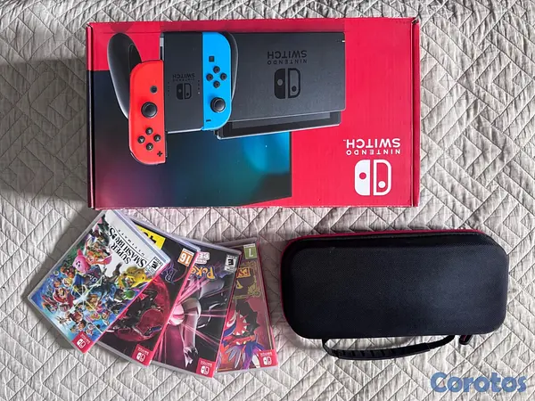 consolas y videojuegos - NINTENDO SWITCH + ACCESROIOS + 4 JUEGOS 5