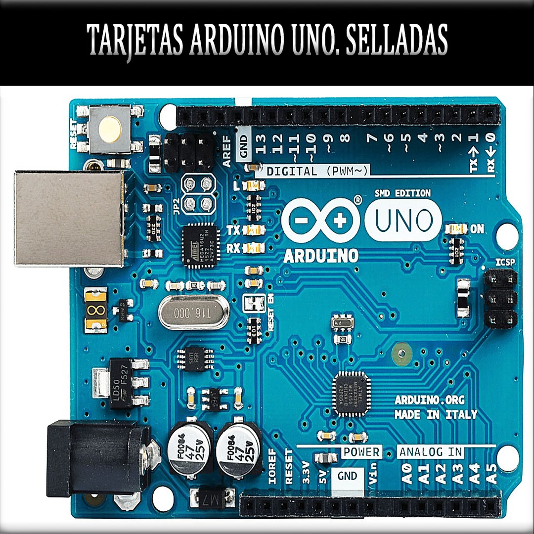 accesorios para electronica - Tarjetas Arduino Uno. SELLADAS
