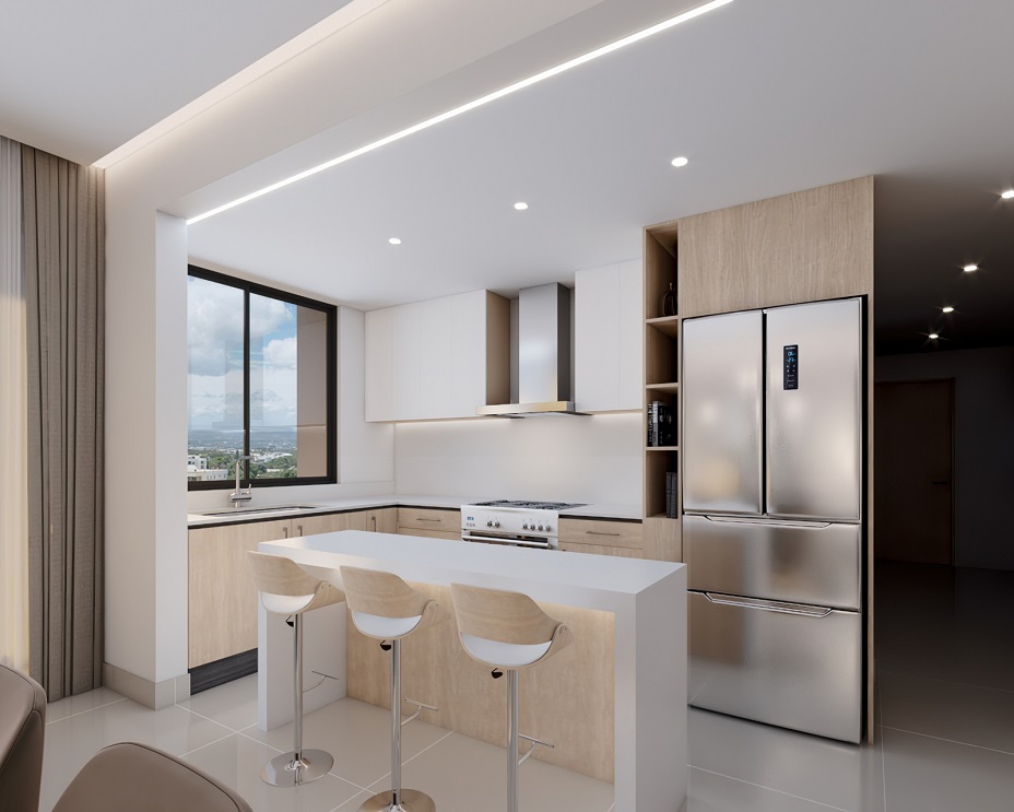 apartamentos - TORRE ASCENSOR ROOFTOP Y GYM GURABO SANTIAGO  4