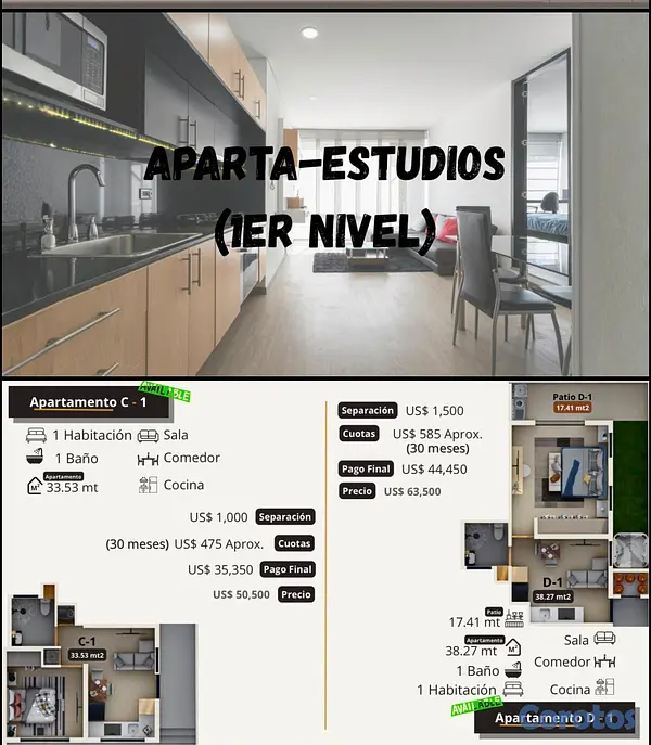 apartamentos - Aparta Estudio En El Embrujo Tercero  3