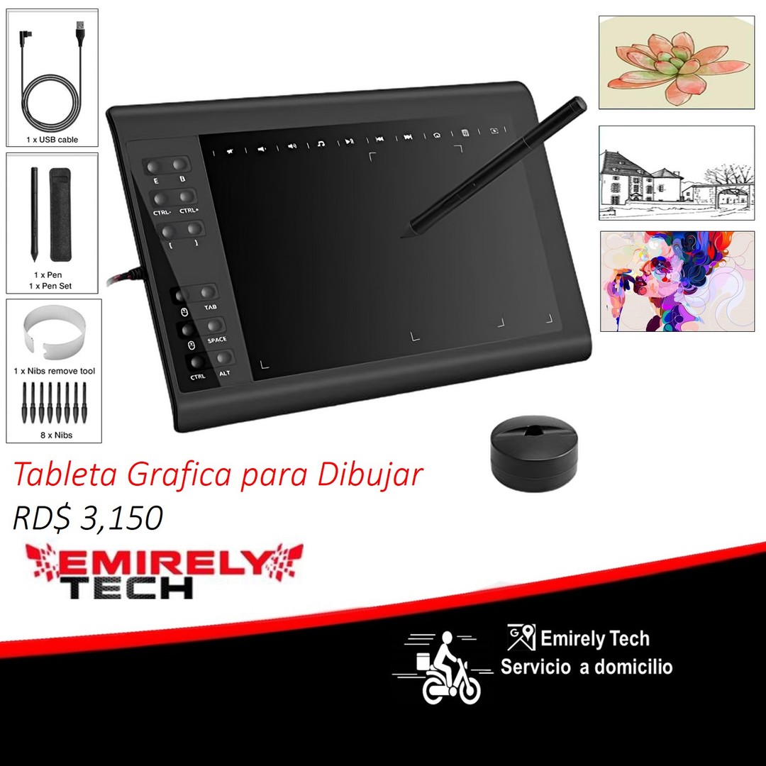 otros electronicos - Tableta grafica para dibujar en la pc tablet de dibujo grafico en computadora