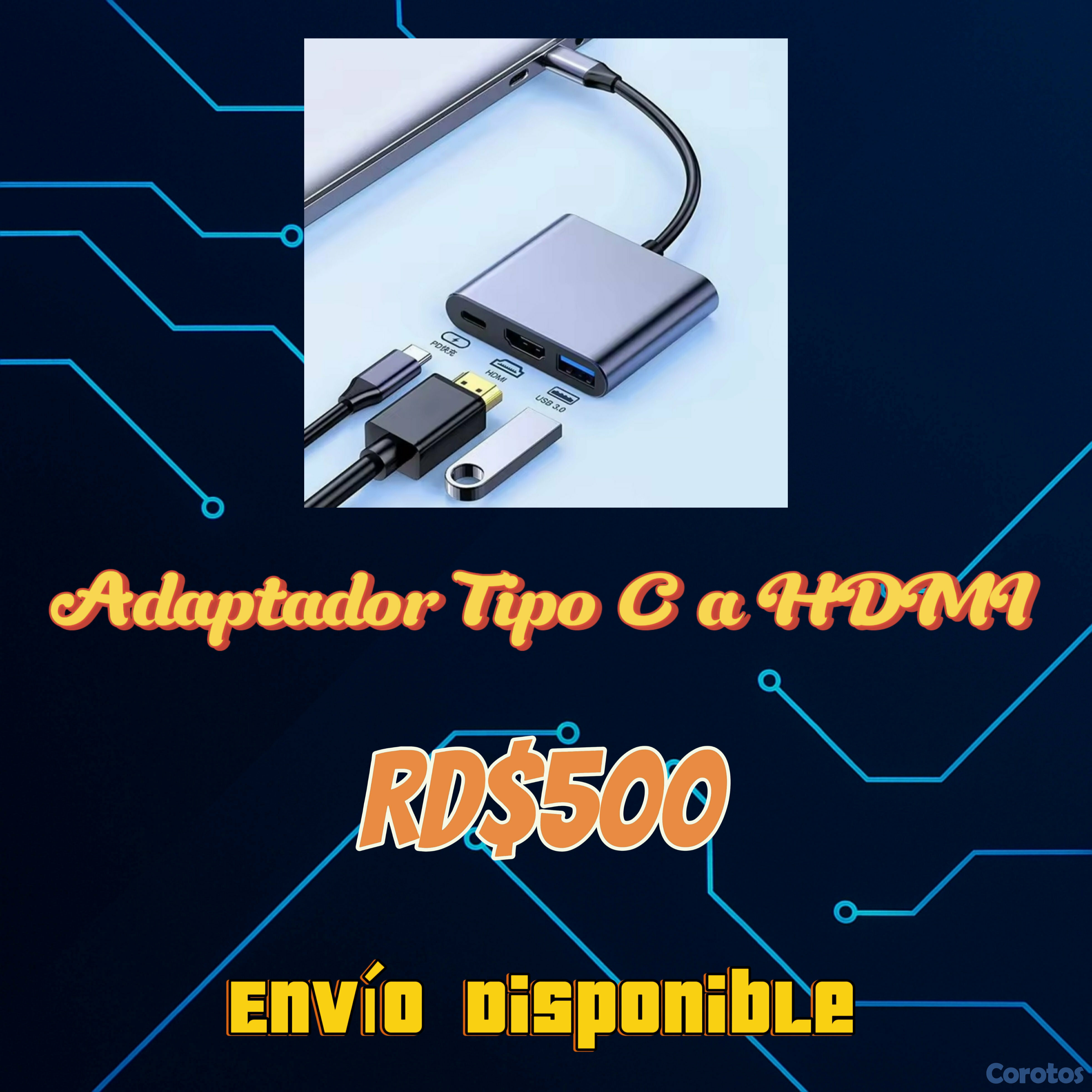 accesorios para electronica - Adaptador Tipo C a HDMI  1