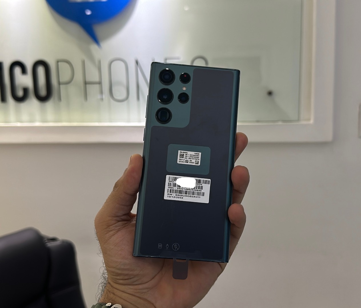 celulares y tabletas - Samsung Galaxy S22 ULTRA 5G 128GB Green Nuevo, Desbloqueado, $ 34,995 NEG 1