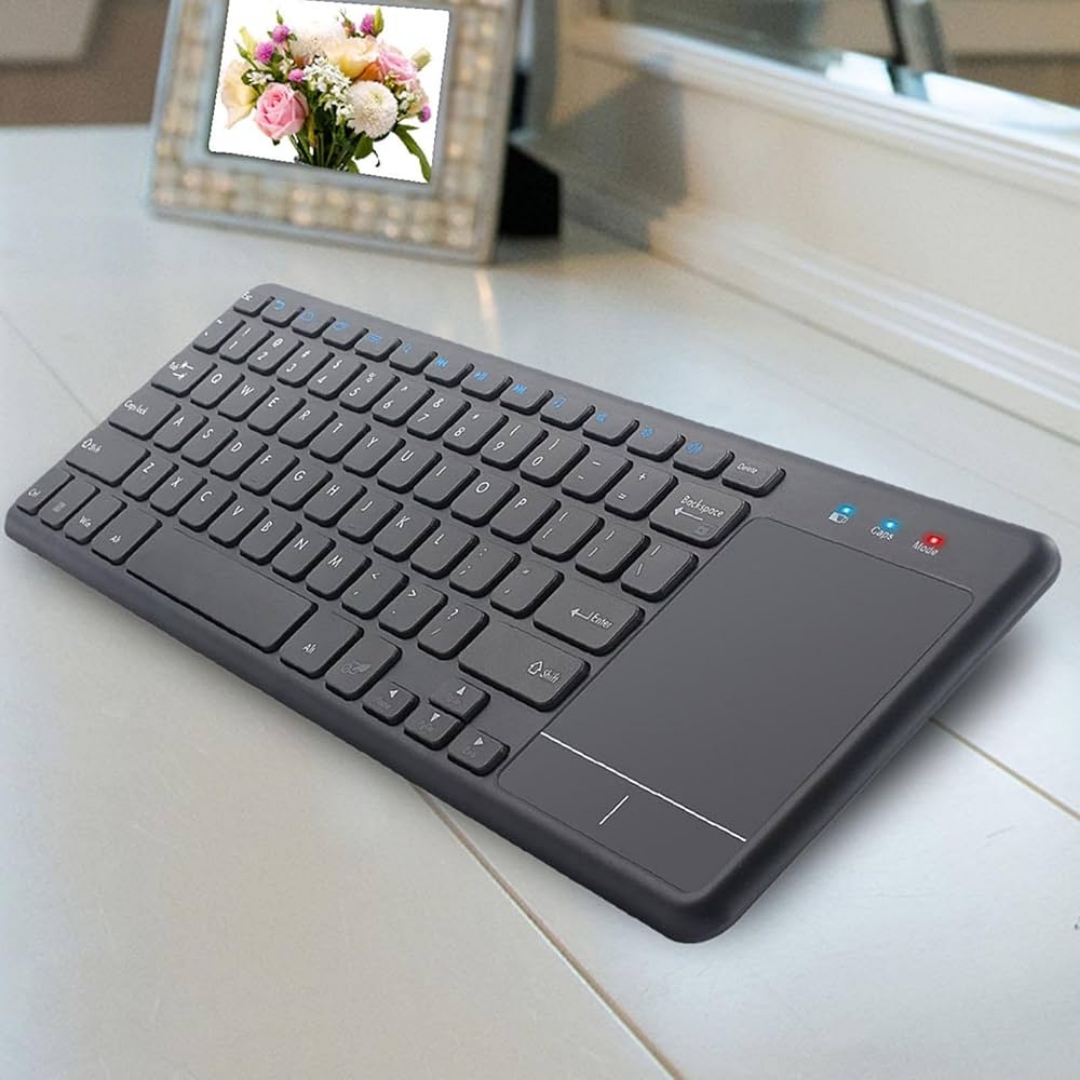 accesorios para electronica - Teclado inalámbrico para Mac, Windows, Android con bluetooth y freceptor 2.4g 2