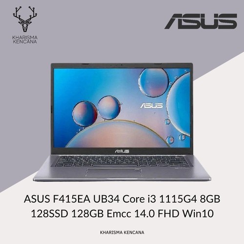 computadoras y laptops - Asus 14 FHD LED intel i3-1115G4 Ram 8GB Disco 128GB SSD Huellas Wind 11 SELLADA