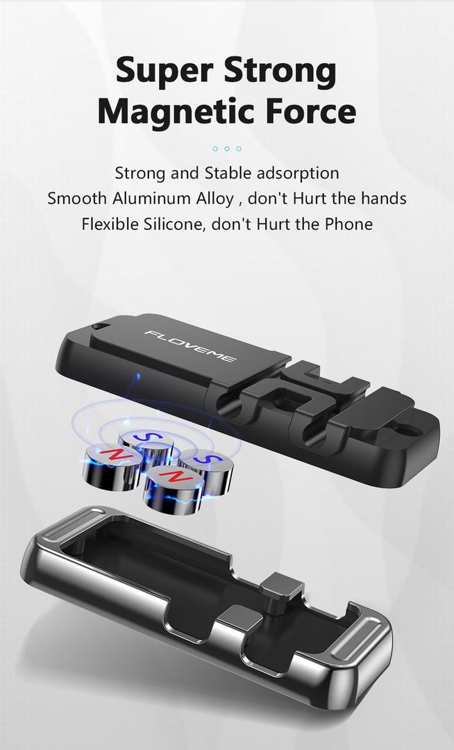 accesorios para electronica - Soporte universal de celular para carro magnetico con adhesivo CJ-10 4