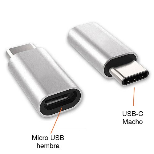 otros electronicos - Adaptador de carga rápida USB 3.1 de V8 (micro usb) a USB Tipo C
 1