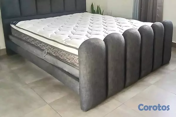 muebles y colchones -  Cama queen size y colchón como nuevo  2