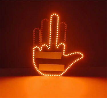 accesorios para vehiculos - Luz en forma de mano para el cristal de atrás del vehículo 