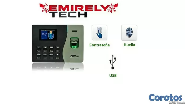equipos profesionales - Reloj Biometrico Ponchador De Asistencia ZKTeco reloj digital de huellas. 3