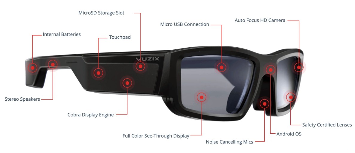otros electronicos - Smart Glasses Lentes Inteligentes Vuzix Blade Upgraded Version