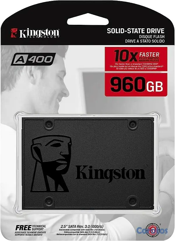 computadoras y laptops - DISCO DE ESTADO SOLIDO KINGSTON SSD 960GB, 2.5", SATA3 2